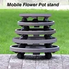 Universal Flower Pot Wheels Round Plastic Tray Heavy Duty Flower Pot Rack Plant Movable Rolling Potted Plant Stand With Rollers 2