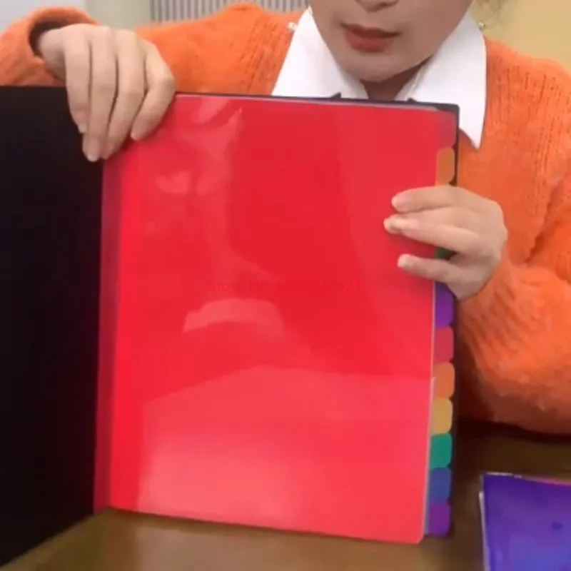 Zeyou 다층 A4 데이터북 파일 스토리지, 레인보우 분류 폴더, 사무용품, 플랜 북, 사무실 명절 선물, 12 층