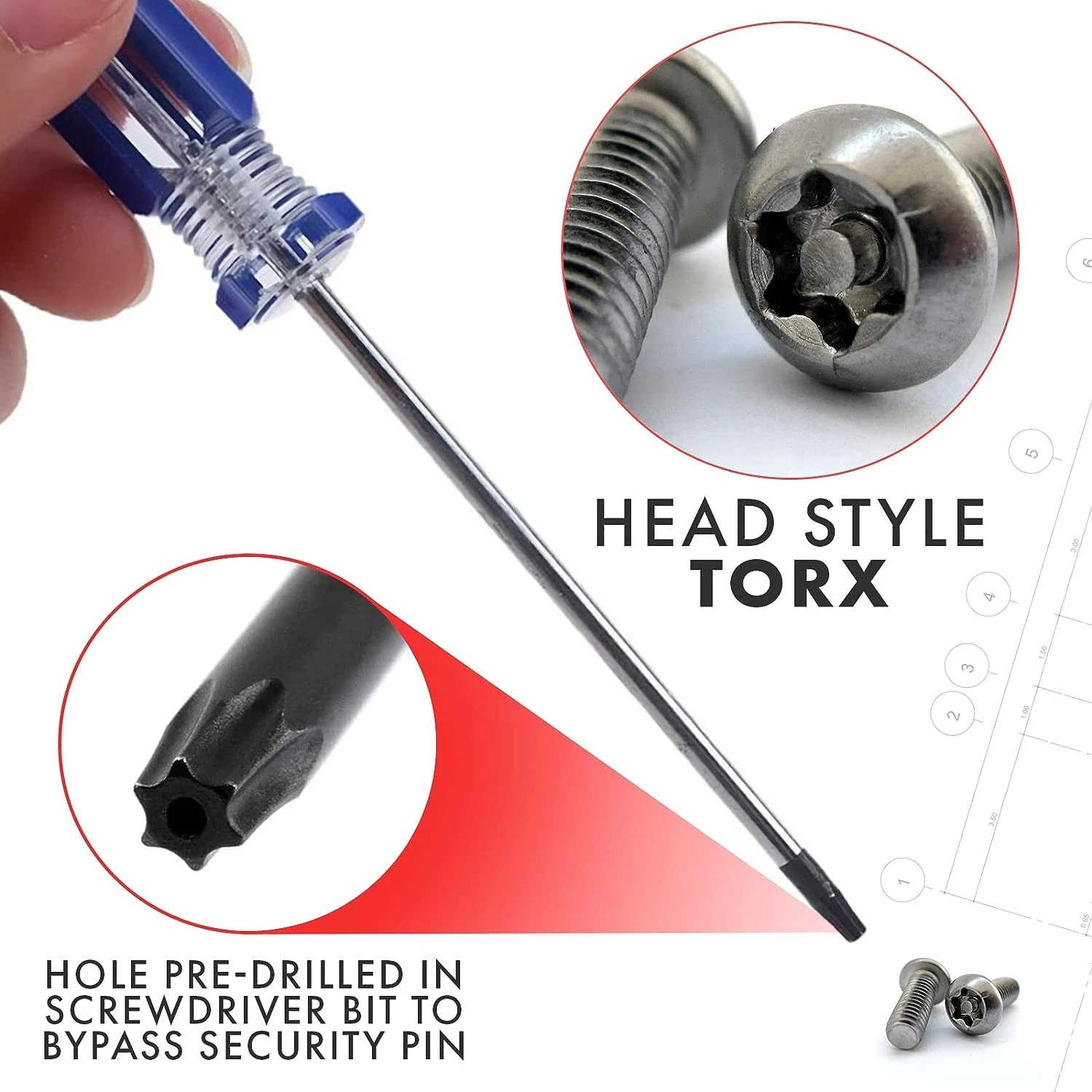 T6 T8 T9 T10 Torx-Schraubendreher-Set T8H TR9 TR10 Torx-Sicherheitsschraubendreher, kompatibel mit Serie S & X PS4 PS5-Controller-Reparatur – Detail 2