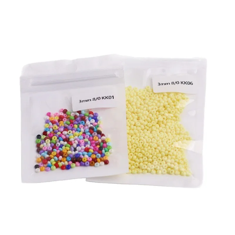 Durable Solid Color Glass Rice Beads