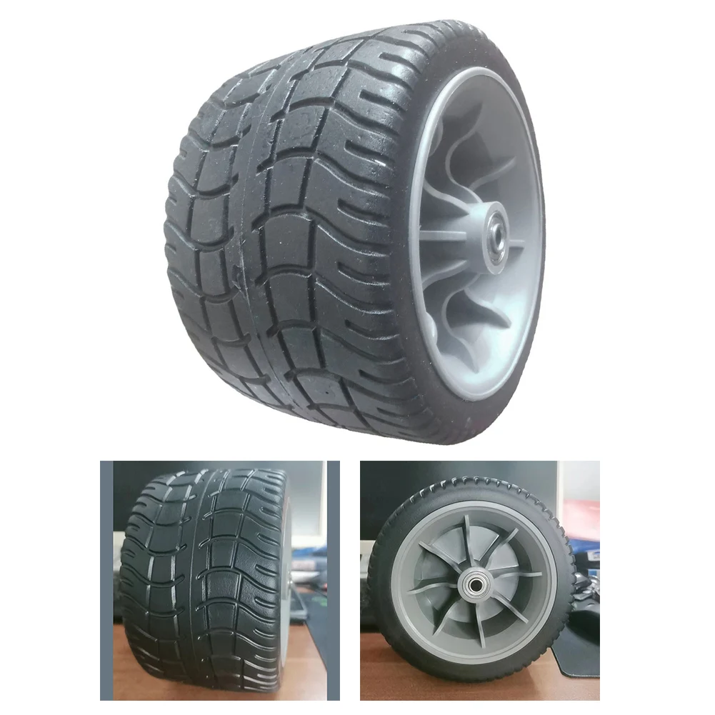 Rubber and Plastic Wagon Wheel for Camping Carts Tire Diameter 6 7 Inches High Load Capacity