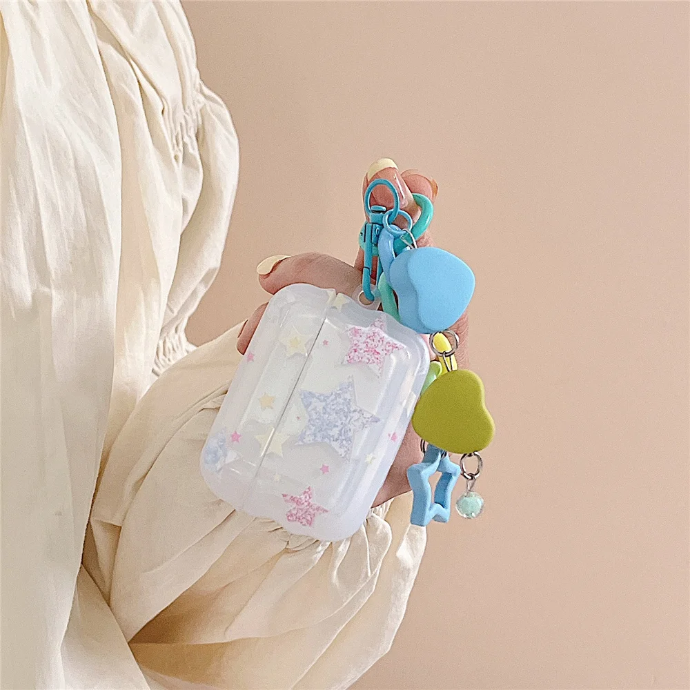 Coreano Punk Cool Star Apple Airpods 3 Pro Case Fashion Airpods 1 2 Air Pods Pro Case Con Ciondoli Air Pods Case Airpod Case