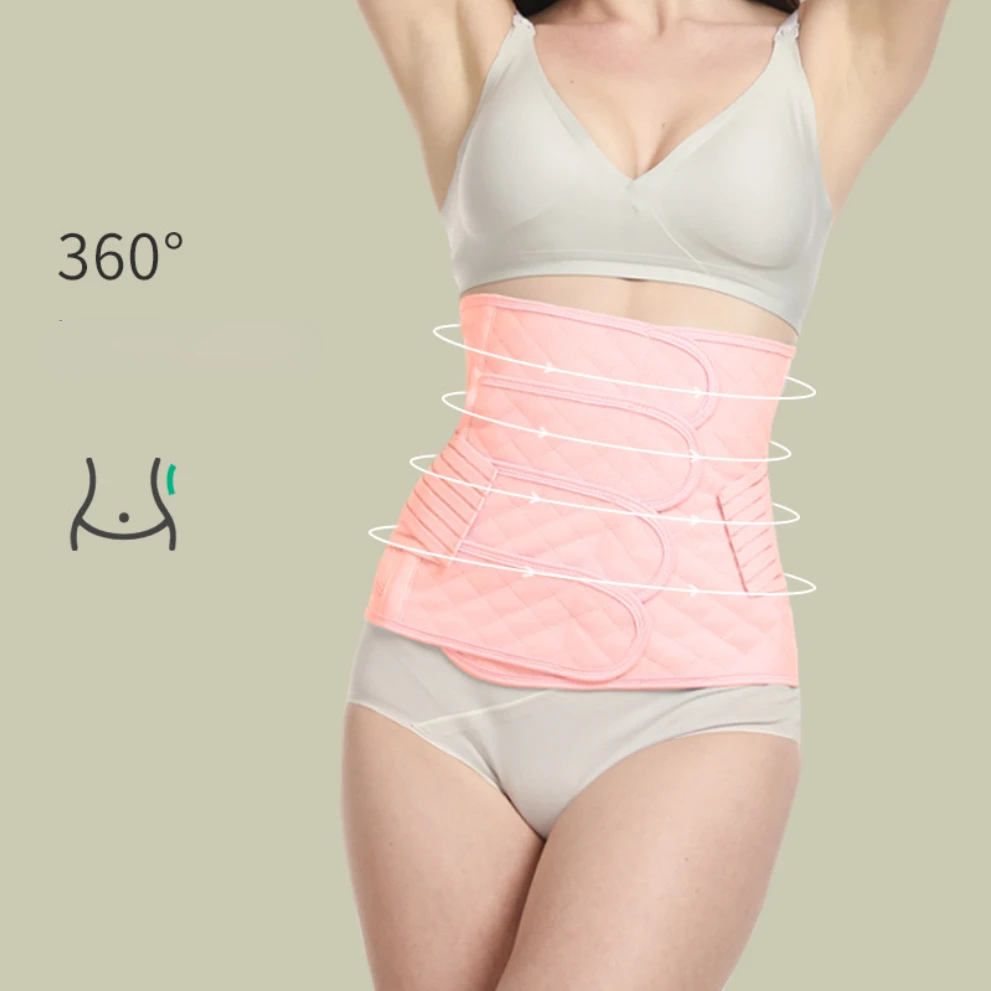 New postpartum abdominal belt to contract the pelvis and confinement solid color two-piece abdominal belt for pregnant women