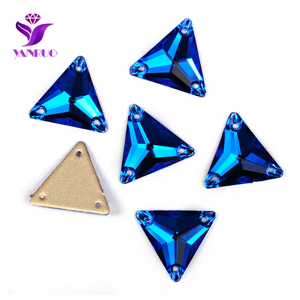 YANRUO 3270 Dreieck Alle Farben Nähen Auf Steine Glas Kristalle Hand Strass Trikot Kleidung Edelsteine Steine Für Kleidung – Detail 18