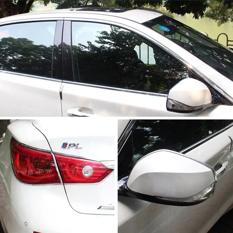 Car Window Trim Stickers Car Window Trim Car Window Protector Strip Car Bumper Accessories Blue Film Car Window Chrome Bright Strip Front Bumper Anti-Collision Strip Body Frame Body Modification Medium Mesh Trim