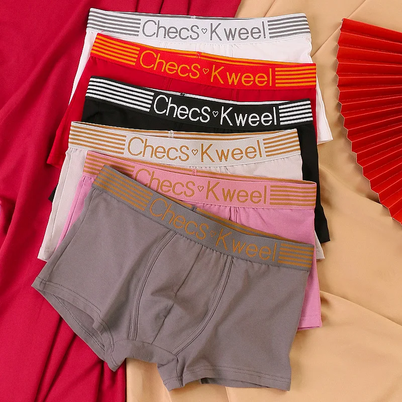 

New Autumn and Winter Underwear Pure Cotton Men's Boxers Men's Shorts Breathable and Comfortable Knitted Mid-waist Shorts Trend