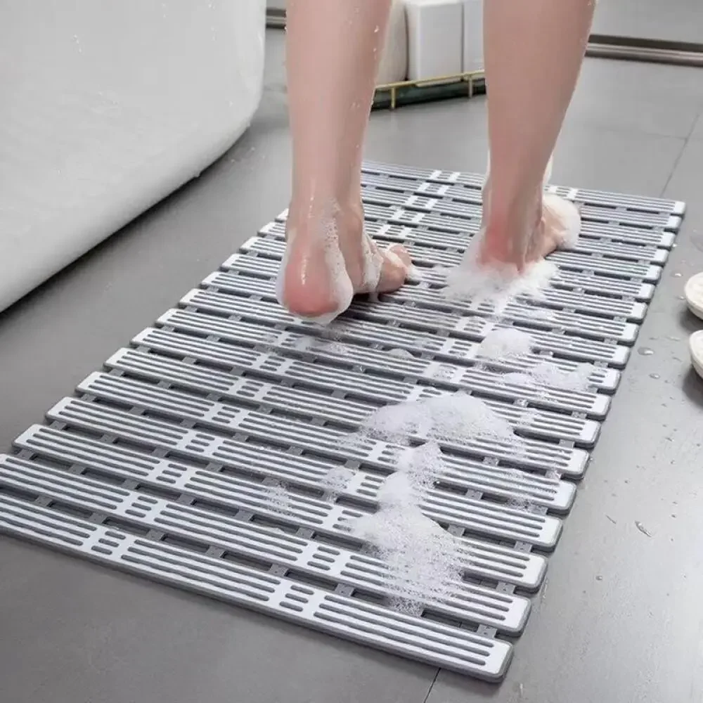 Non-Slip Shower Mat For Tub - 27.5"x15.7" Bath Mat With Suction Cups & Drain Holes, Easy To Dry & Cut - View #5