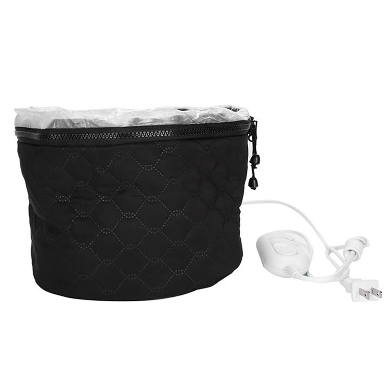 B82B-2X Household Electric Heating Hat Cap Adjustable Hot Oil Treatment Hat Salon Barber Accessories For Hair Care US Plug