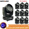2pcs Wash Lyre 19X15W Zoom Wash Moving head light Lyre Wash 19x15w Zoom CTO Mac Aura Moving Head Wash Light Dmx flightcase 2