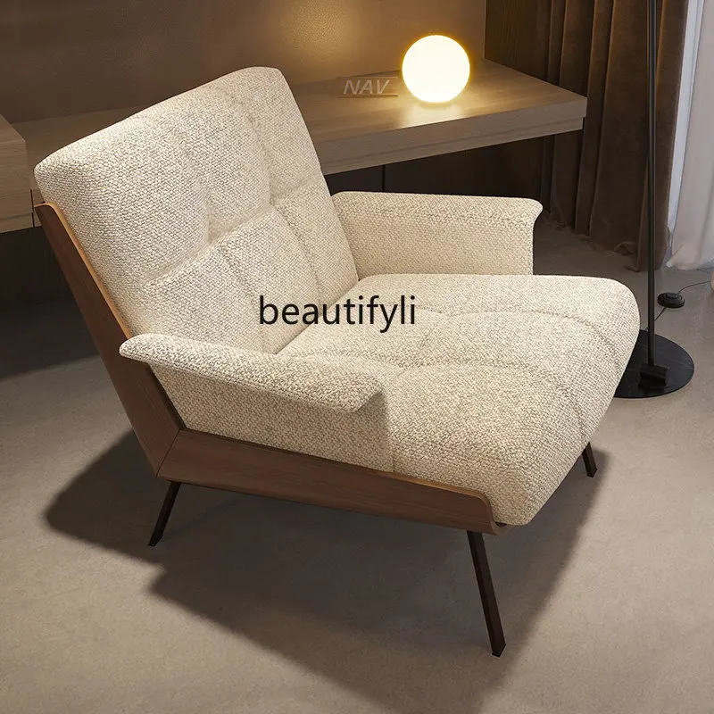 

Italian Minimalist Single Sofa Nordic Light Luxury Living Room Balcony Modern Leisure Easy Chair