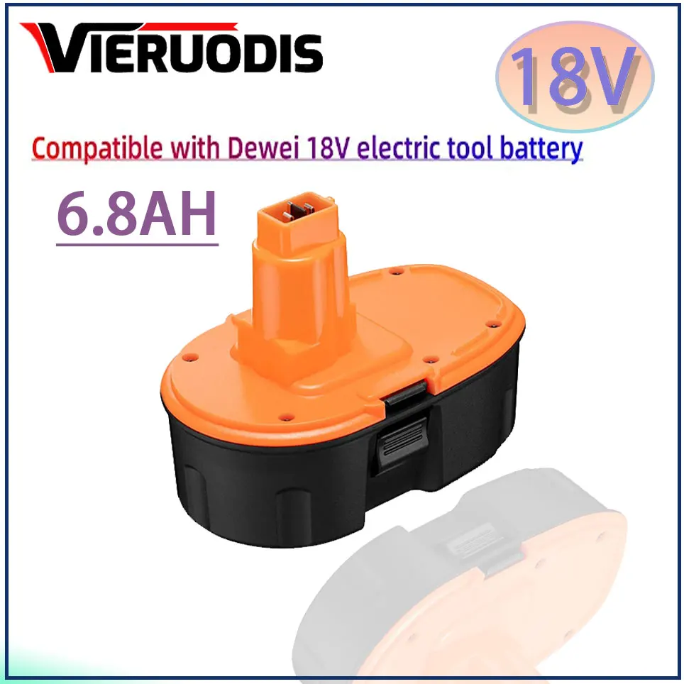 

18V 6800mAh Ni-MH Battery For Dewalt DC9096 DE9039 DE9096 DE9098 DE9503 DC212 DC330 Cordless Drill Replacement Battery