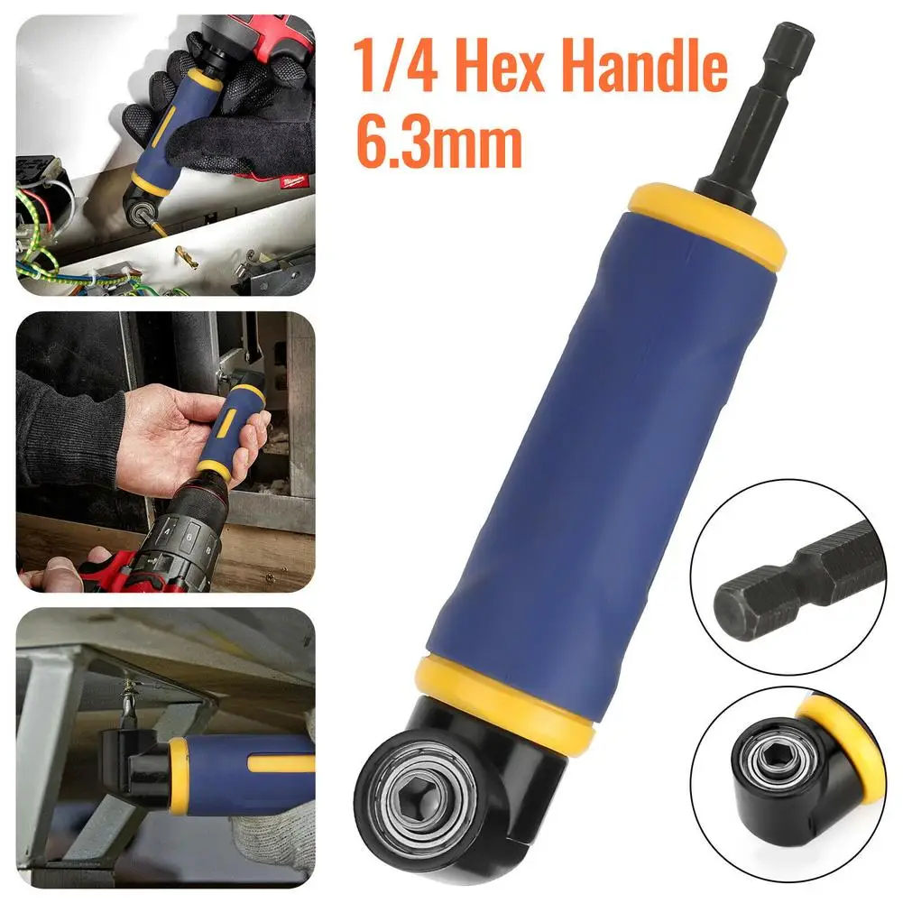 

1/4 Inch Inbussleutel Boor 90 Graden Haakse Extension Adapter Driver Boren Schacht Schroevendraaier Socket Houder Hoek