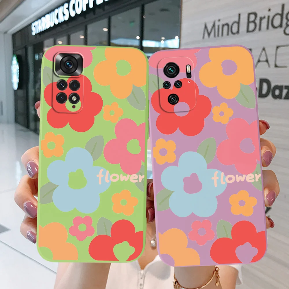 Custodia Per Xiaomi 13 Lite Redmi 12C 11A A1 A2 Plus Cover Per Telefono Soft Silicon Flower Girl