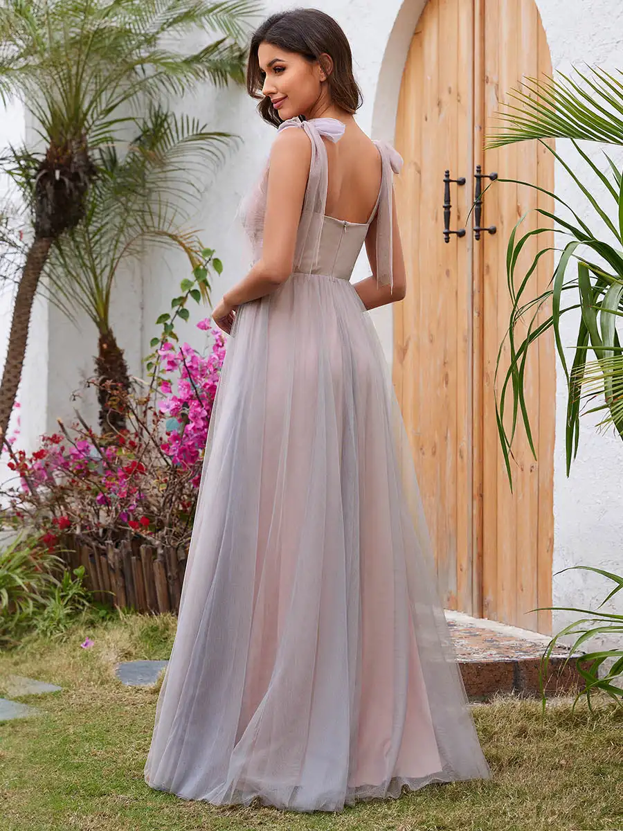 open lace back dress Rib A-Line Maxi Dress – bebe main image 0