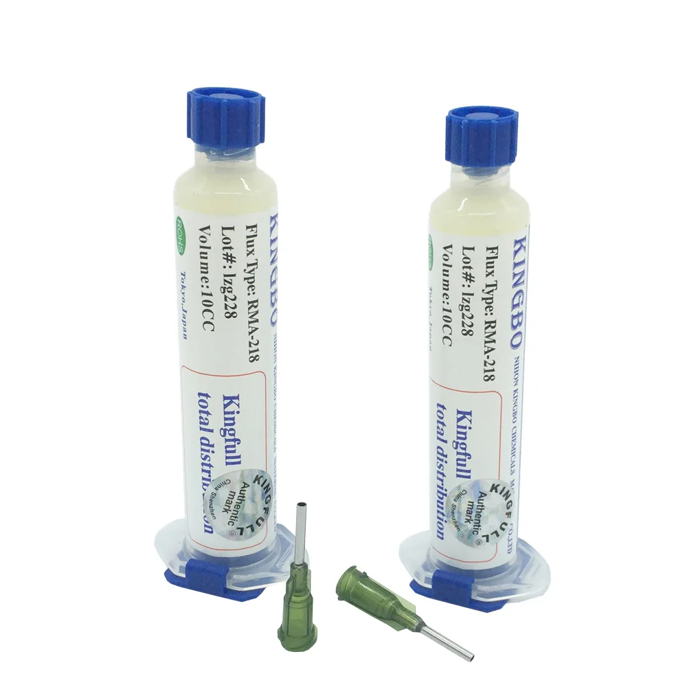 solder paste syringe High quality Kingbo RMA-218 Flux Paste high quality Solder Flux for BGA solder station Soldering Tin Cream +2Needles welding rods for sale