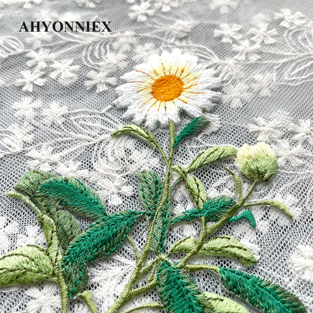 Toppe In Pizzo Ricamato A Specchio - Coppia Foglie Verdi Per Cucito Su Abiti E Costumi - Foto 13