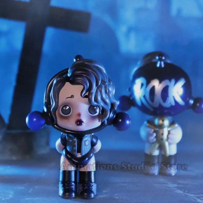 POP MART Skullpanda The Addams Family Action Figure Toys Wednesday Pugsley Morticia Parker Fester Gomez Anime Figures Dolls Gift