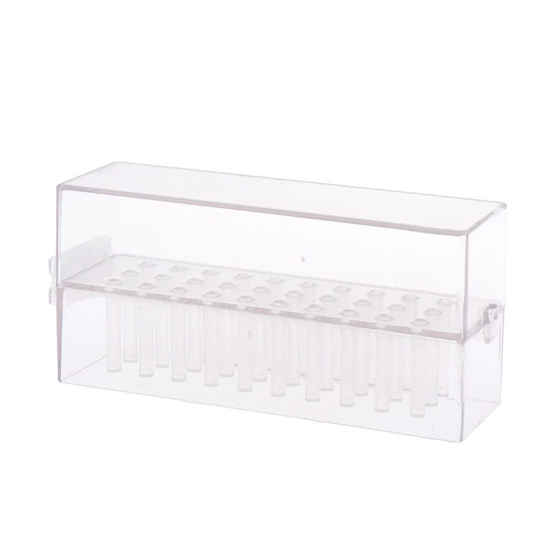 30 Holes Clear Nail Drill Bits Holder Storage Box For Milling Cutter Dustproof Nail Bit Case For Acrylic Nails Accessories 5