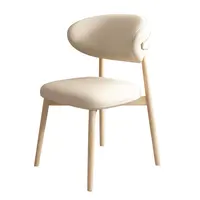 Nordic wrought iron dining chairs, simple soft pack chairs for home use, hotel dining chairs, leisure backrests, makeup chairs 5