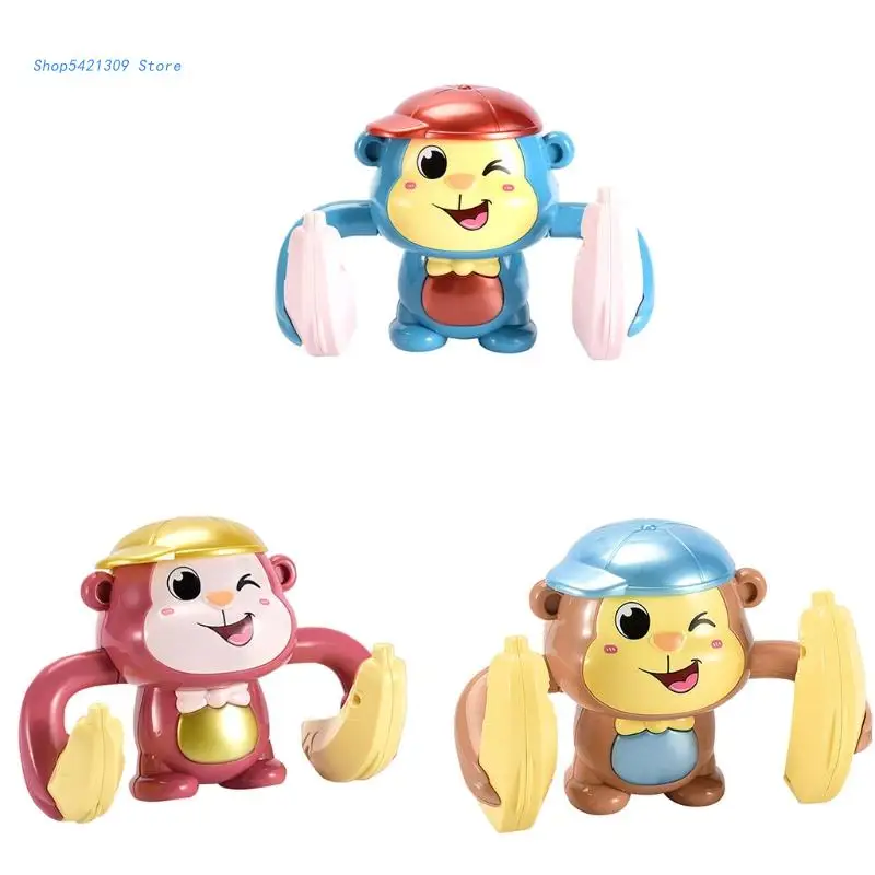 

85WA Lovely Rotary Monkey Toys Colorful Relieve Pressure Entertainment Light Music Birthday Gifts for Boys & Girls