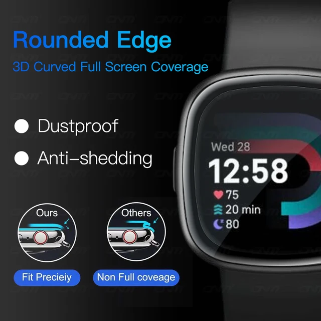スクリーンプロテクターフィルムfitbit versa 4/センス2柔軟なソフト 