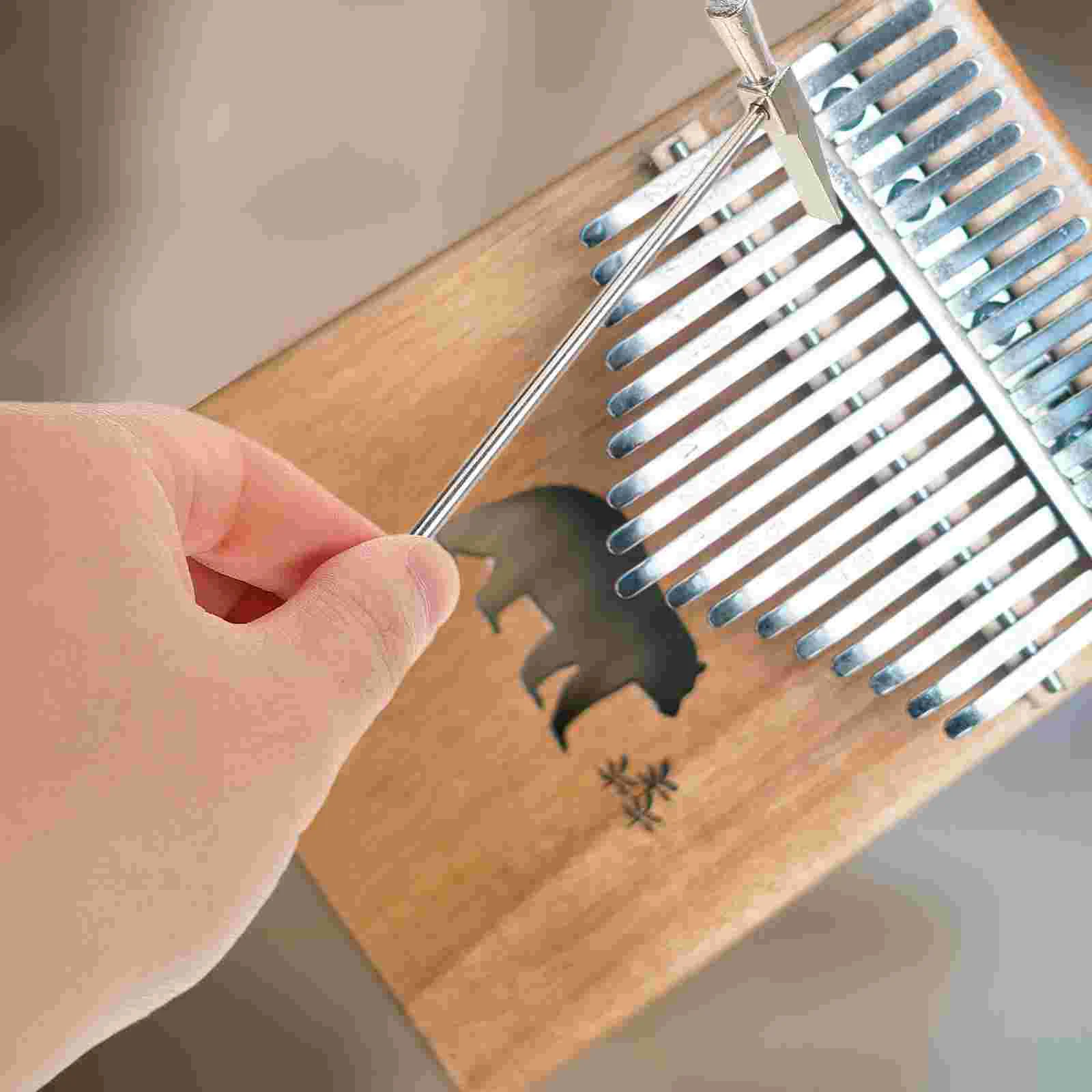 Musical Instrument Piano Tuning Tool Kalimba Guide Musical Instrument Tool Kalimba Thumb Hammer Keyboard Aluminum Alloy Piano Tuning Tuner Kit Percussion Instrument Accessory