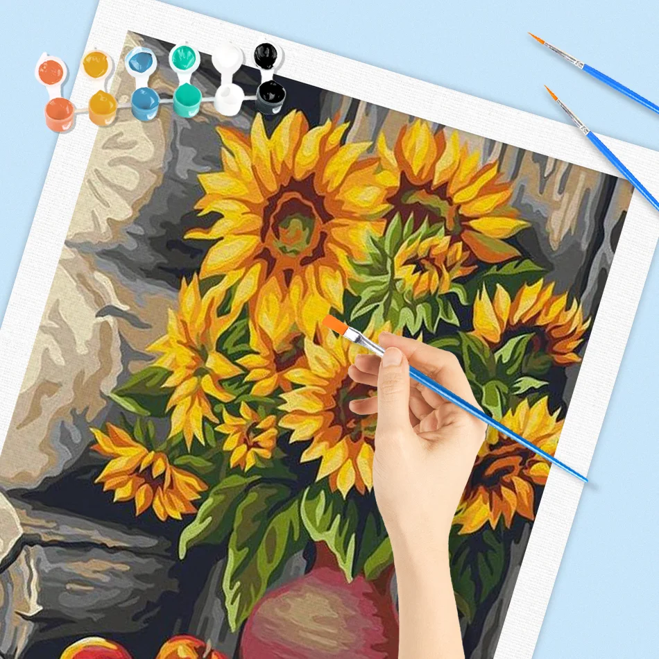 Coloring By Numbers Painting By Numbers Flowers Canvas Drawing Figure Oil Painting HandPainted Home Decor Gift painting by numbers kits,oil picture by numbers,painting by numbers