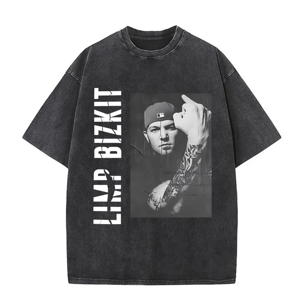 Limp Bizkit ブラック Tシャツ Limp Bizkit Rap Hip Hop T-shirt Black Short Sleeve All Sizes