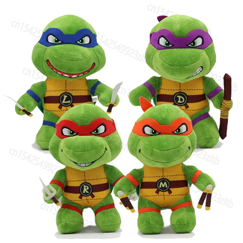 Anime TMNT Plush Dolls 20-25cm Game Ninja Turtles Leo Raph Mike Don Stuffed Animals Turtle Ornament Toys for Kids Birthday Gift