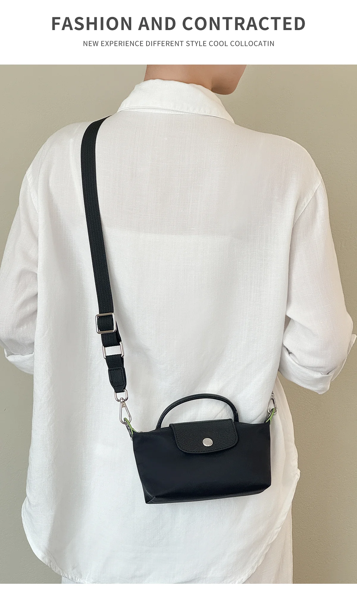 Canvas bag shoulder strap for Longchamp mini bag durable fashion Replacement Shoulder Strap bag modification bag accessories