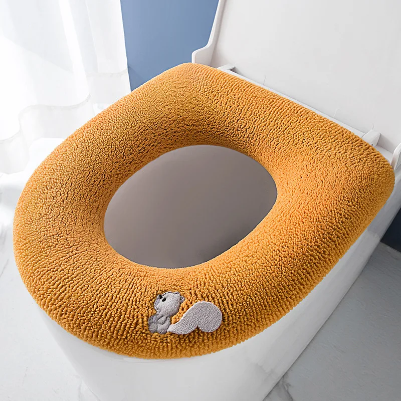 Thicken Toilet Seat Cover Mat Winter Warm Soft Washable Closestool Mat Seat Case Toilet Lid Pad Bidet Cover Bathroom Accessories toilet seat cover,toilet mat,toilet seat cushion