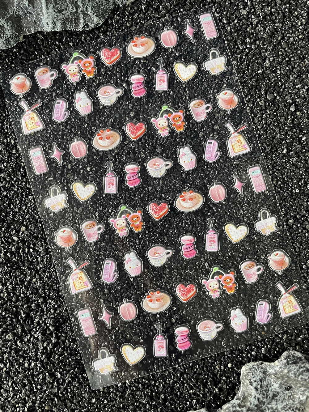 PVC Y2k Rilakkuma Wasserdichte Kawaii-Tier-Nagelaufkleber, Dekoration, DIY, niedliche Cartoon-Klebeschieber für Maniküre-Aufkleber – Detail 20
