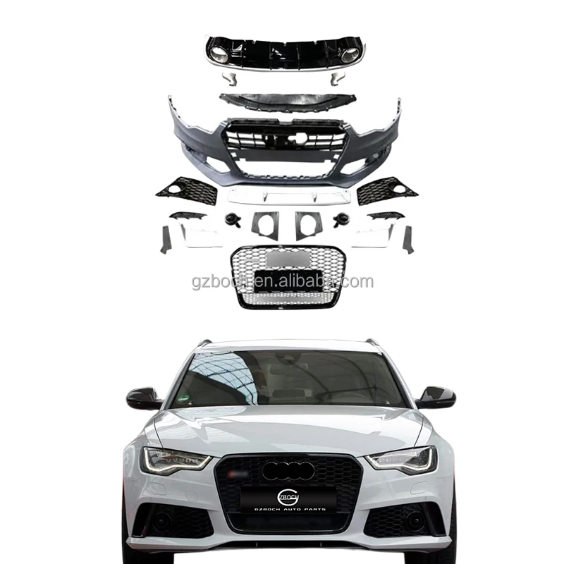 

A6 C7 Accessoires For 2012-2015 Audi A6 C7 Change To RS6 Body Kit Rear Diffuser Tips A6 Front Car Bumper