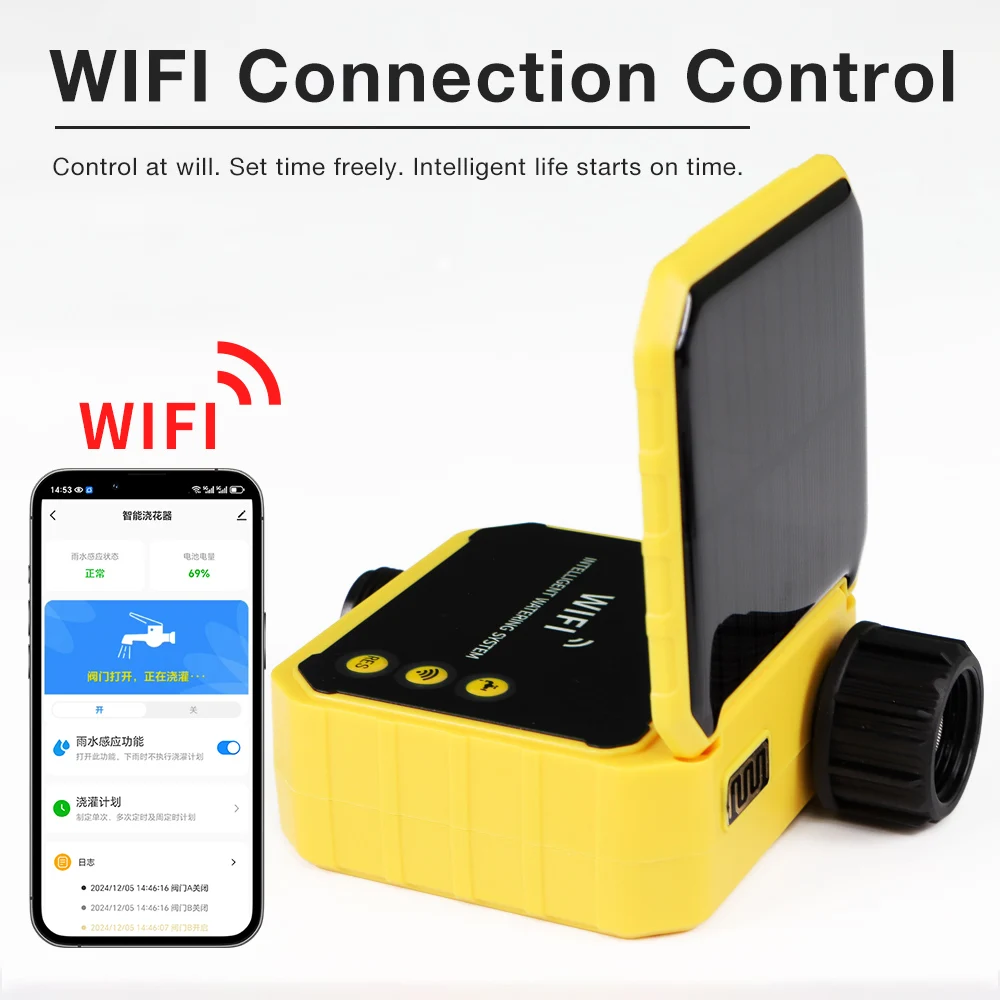 1/2/4 Ausgänge Garten-Solar-Bewässerungstimer Solar-WLAN-Smart-Wassertimer Unabhängige Steuerung Automatisches Bewässerungssystem IPX6 – Detail 3