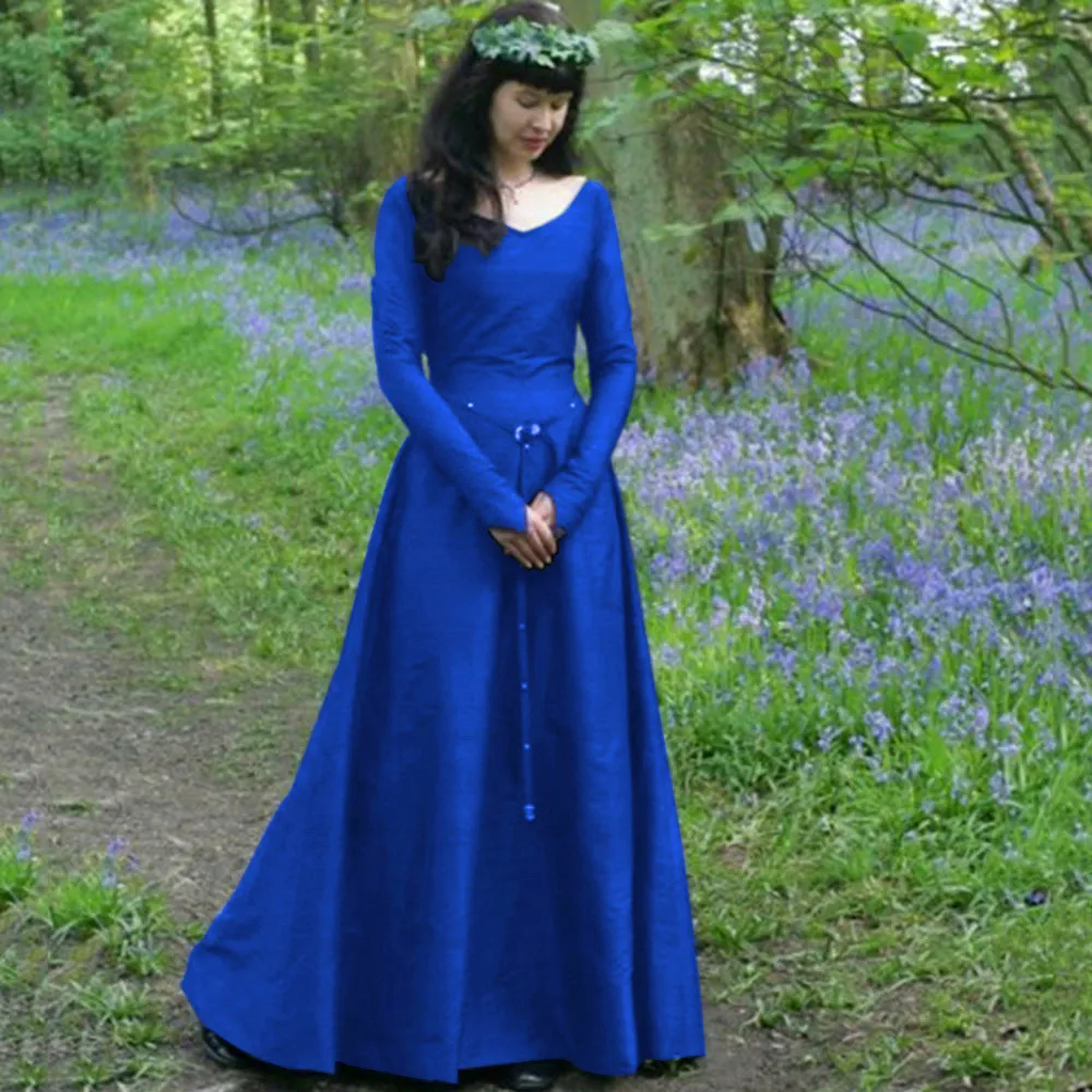 Disfraz de Cosplay Medieval para mujer, vestido de princesa de
