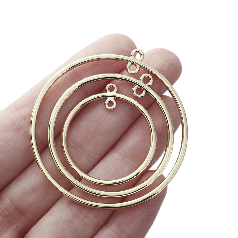 

10Pcs Round Hollow Circle Hoop Link With Loops,Oval Connectors Resin Frame Bezel Charms Pendant For Diy Earring Jewelry Making