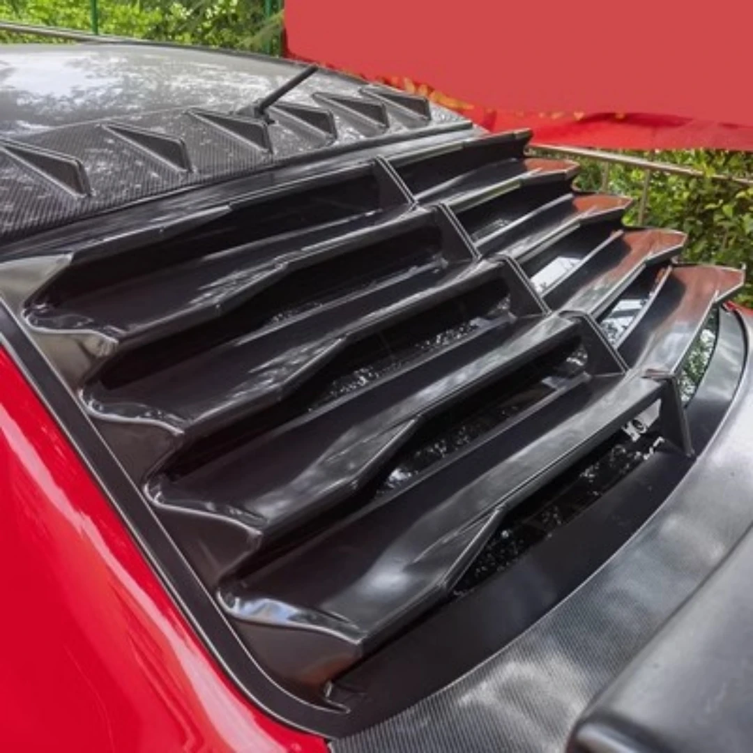 Carbon Fiber Look Vent Window Scoop Louver Covers For Nissan Sentra 2020-2024 – No-Drill Stick-On Trim
