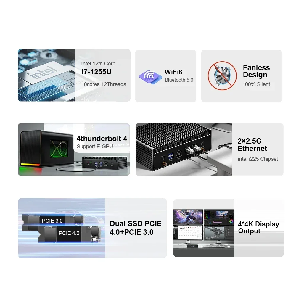 Ҹ  ̴ PC,  ھ I7 1255U, I5 1235U,  Lan, 4K  ,  11 ӿ  ǻ