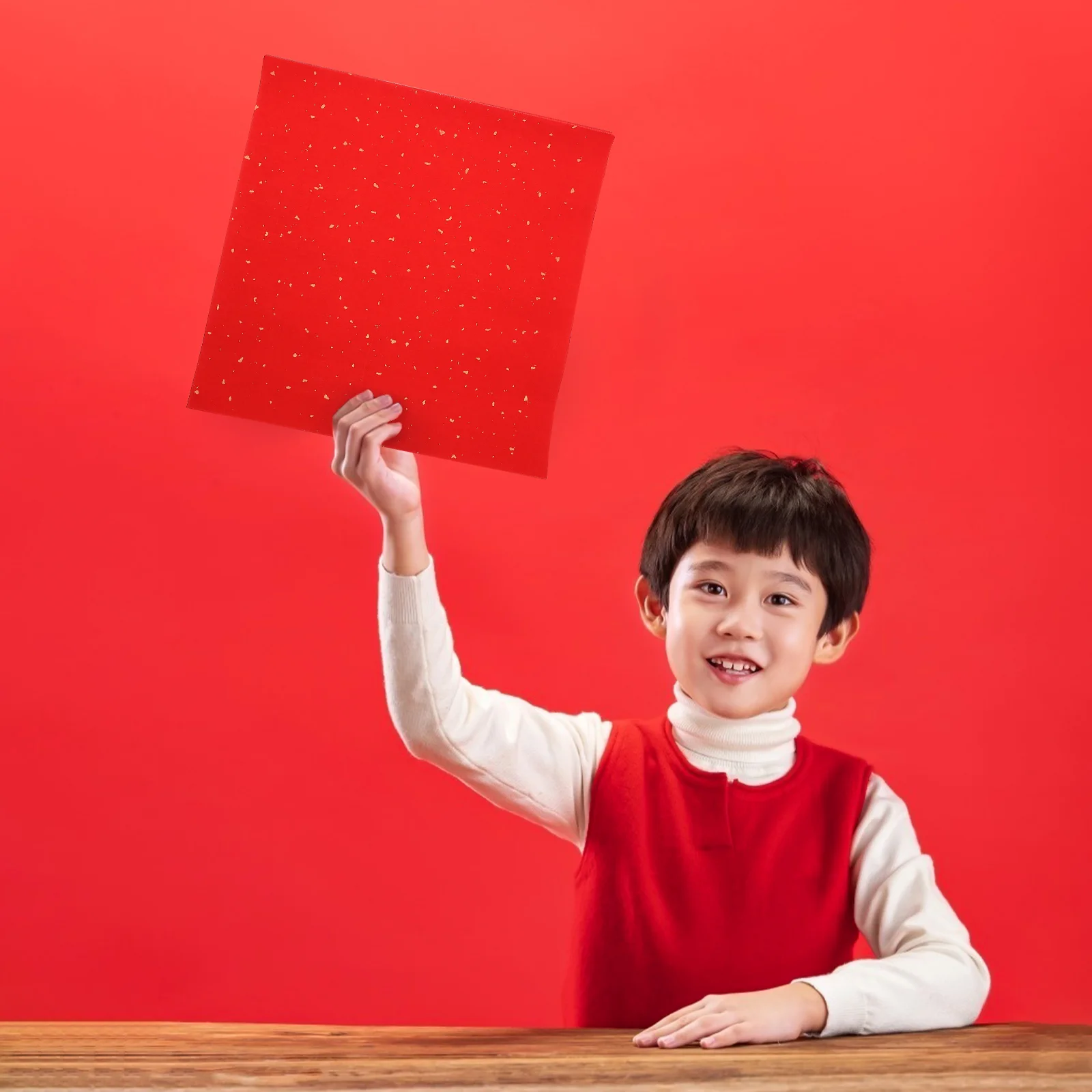 Fu 캐릭터 빈 종이, Xuan 종이, 빨간 쌀 종이, Wan Red Fu 캐릭터 사각형 커플 페이퍼, 파티 용품