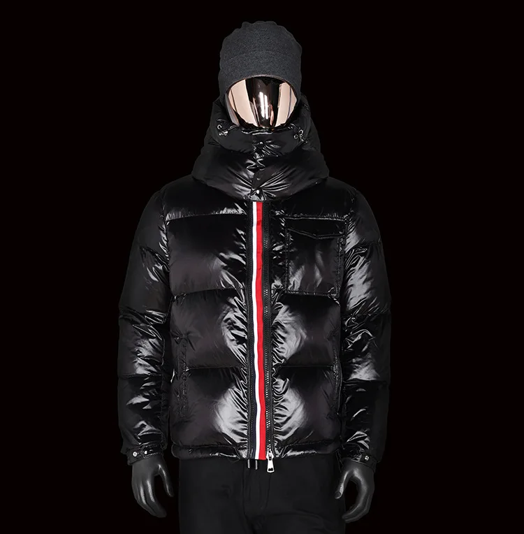 แฟชั่น Double Zipper Down Coat 2023ฤดูหนาว Mens ยี่ห้อฮูดดี้แขนยาวหนา