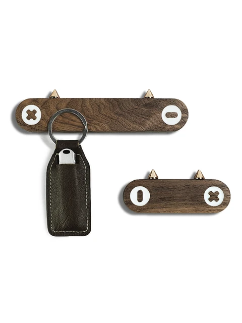 Holz Schlüssel halter Wand Schlüssel Aufbewahrung organisator schwache  magnetische Schlüssel Rack Kleiderbügel Ring Haken Angestellte Haushälterin  an der Wand - AliExpress
