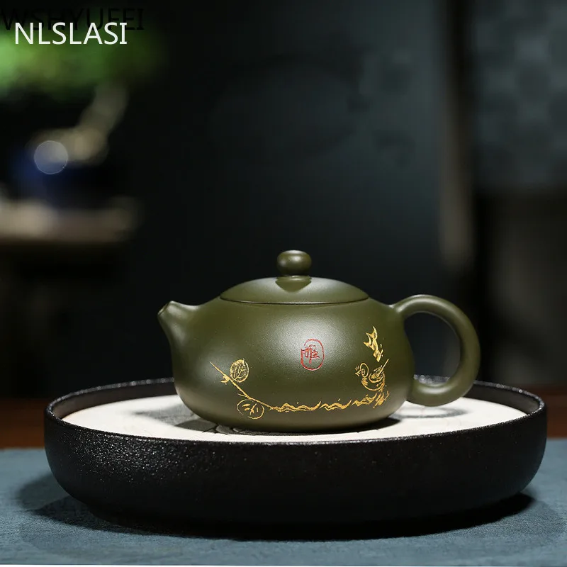 Nlslasi Chinese Xi Shi Yixing Teapot Famous Handmade Ore Green Clay