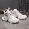 Thick Sole Cowhide Men's Sneakers Casual Personality Fashion Platform Leather Men's Shoes Black  Winter Plush Warm Snow Boots 3