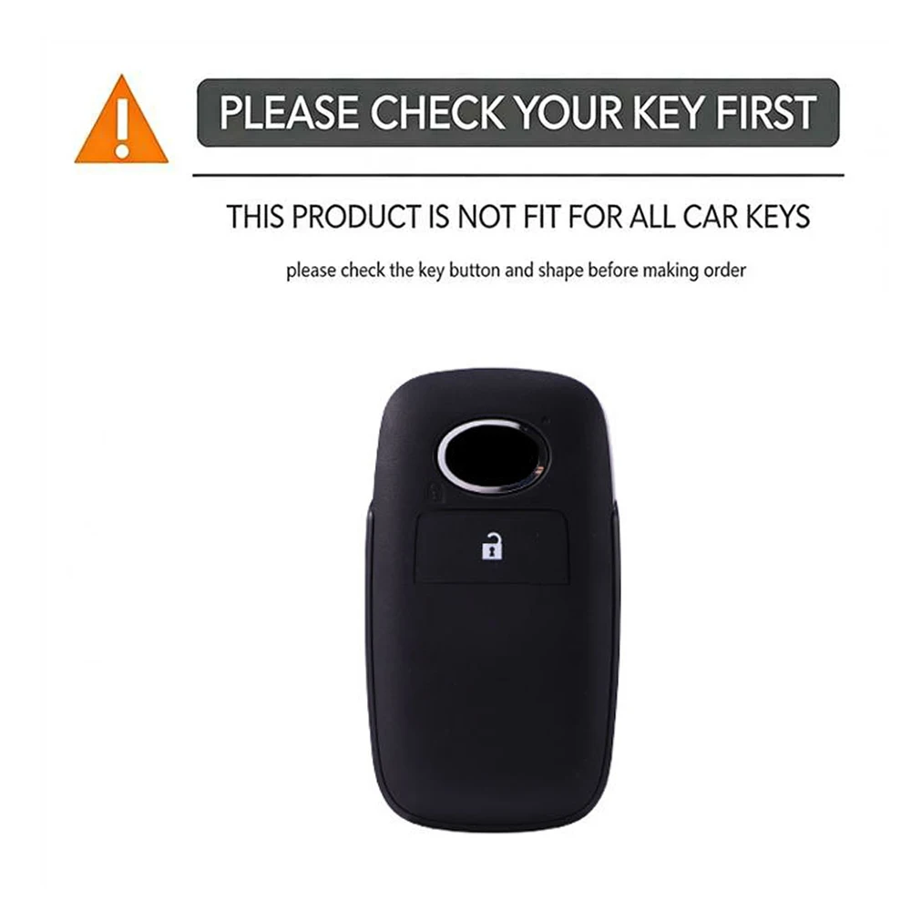 Silicone Car Remote Key Case and Keychain Accessory - 2-Button FOB Shell
