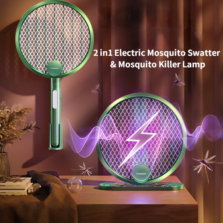 

Foldable Electric Flie Swatter Killer with UV Light USB Rechargeable LED Lamp Summer Mosquito Trap Racket Anti Insect Bug Killer