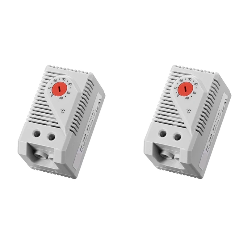 

ABHU 2X Mechanical Thermostat, KTO011 0-60Celsius Adjustable Compact Normally Close(N.C) Temperature Controller Switch,Red