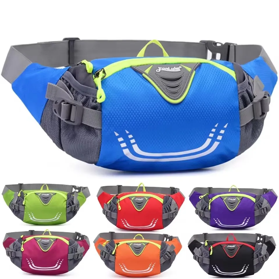 KoKossi Outdoor Cycling Waist Bag Running Fanny Pack Fishing Hiking Belt Kettle Pouch Gym Bike Sport Fitness Water Bottle Pocke running waist bag,waist bag,running belt,sports pockets belts