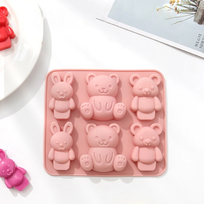 Description Picture 2 of item1pc Teddy Bear Silicone Mold Cute Cartoon Animal Chocolate Cake Baking Mould Kitchen Baking Tool Kids Complementary Food Tools