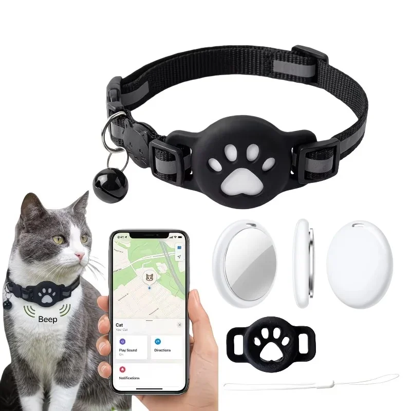Pet(Cats and dogs)Locator Set GPS Tracker Collar Set, Pet Additions, Compatible with Apple Find My