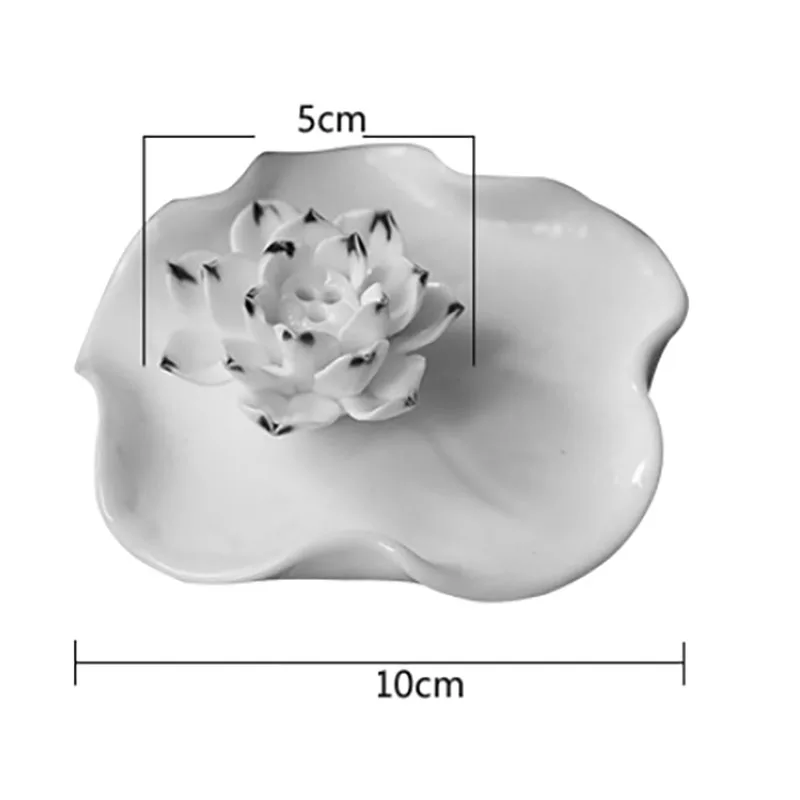 Ceramic Lotus Ornament, Incense Stove, Thread, Insert Tower, Incense Plate, Suitable for Home Office, Tea Ceremony